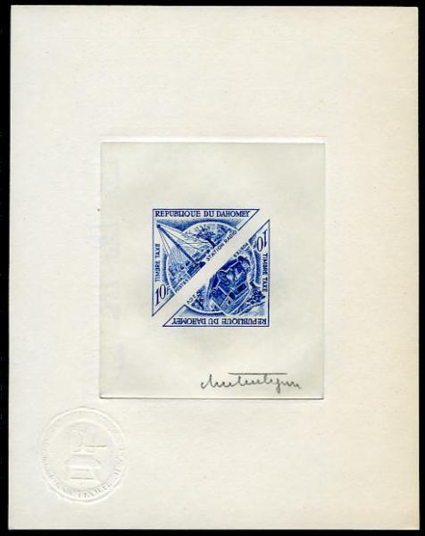 Dahomey_1967_Yvert_Taxe_43-44-Scott_J40-41_blue_b