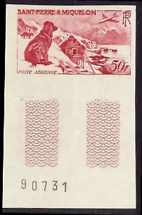 St_Pierre_1957_Yvert_PA24-Scott_C21_carmine-red