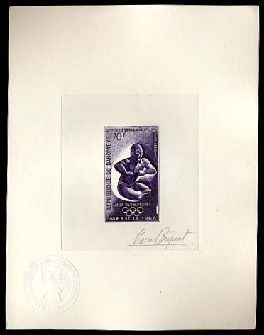 Dahomey_1968_Yvert_PA91-Scott_C87_violet