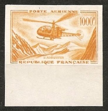 France_1957_Yvert_PA37-Scott_C36_orange
