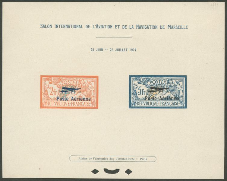 France_1927_Yvert_PA1-2-Scott_C1-2_typo_a