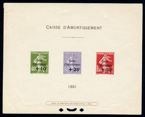 France_1931_Yvert_275-77-Scott_B39-41_typo_a