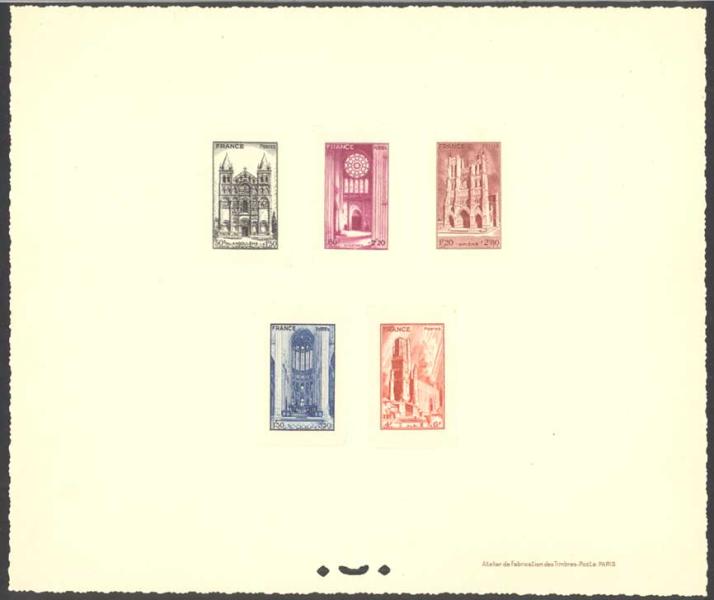 France_1944_Yvert_663-67-Scott_B185-89_b