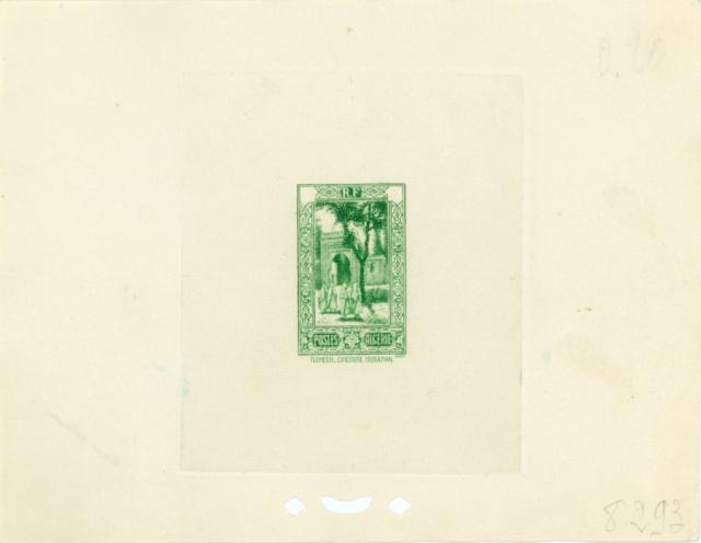Algeria_1936_Yvert_107a-Scott_85_unadopted_Cimetiere_of_Tlemcen_etat_green_ATP
