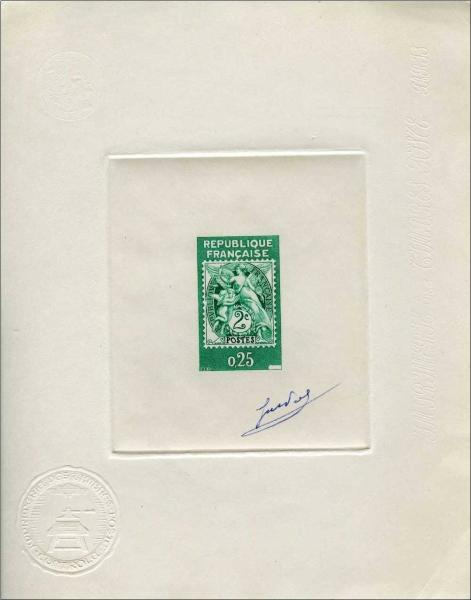 France_1964_Yvert_1414-Scott_1084_green_aa