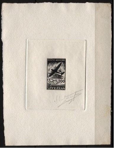 Fezzan_1948_Yvert_PA5-Scott_C5_black