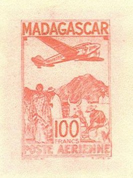 Madagascar_1944_Yvert_PA62-Scott_C45_red_ab_MEDIUM_DIE_detail