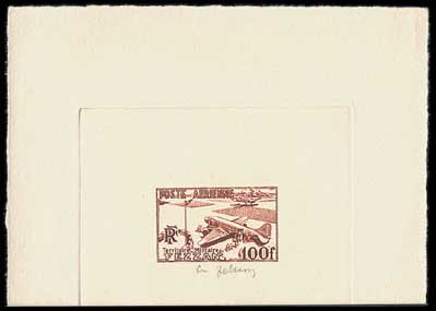 Fezzan_1948_Yvert_PA4-Scott_C4_red-brown_b