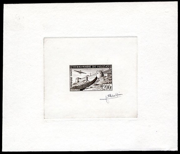 Fezzan_1951_Yvert_PA7-Scott_C7_sepia