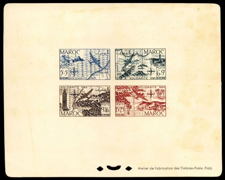 Morocco_1950_Yvert_PA75-78-Scott_CB36-39_a