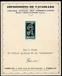 Saar_1951_Yvert_293-Scott_dark-green_helio