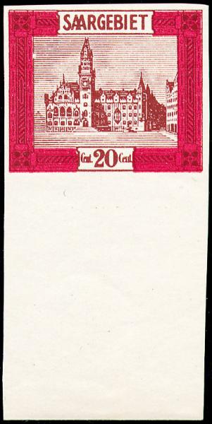 Saar_1922_Yvert_88-Scott_red_+_brown_typo_b