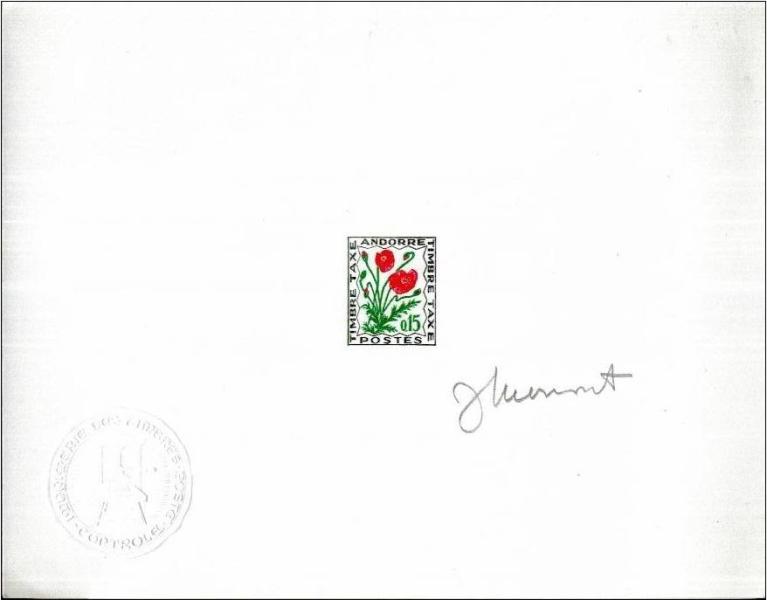 Andorra_1964_Yvert_Taxe_48-Scott_J48_multicolor_typo