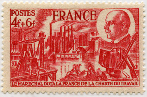 France_1944_Yvert_608-Scott_B177_Petain_b_IS