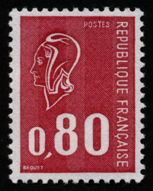France_1975_Yvert_1816_80c_Marianne_de_Bequet_red_1974_a_IS
