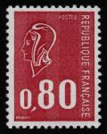 France_1975_Yvert_1816_80c_Marianne_de_Bequet_red_1974_a_IS