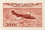 France_1953_Yvert_PA32b-Scott_C31b_unadopted_500f_Fleuret_orange-red_b_AP_detail