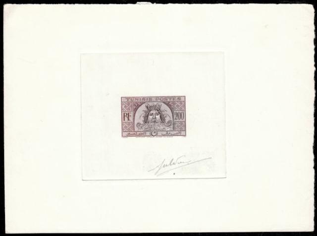 Tunisia_1948_Yvert_319B-Scott_193b_unadopted_200f_Neptune_type_II_sepia_+_black_AP