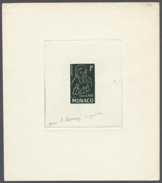 Monaco_1954_Yvert_402-Scott_309_deep-green_ab