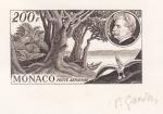 Monaco_1955_Yvert_PA59a-Scott_C40_unadopted_Scweitzer_sepia_e_AP_detail
