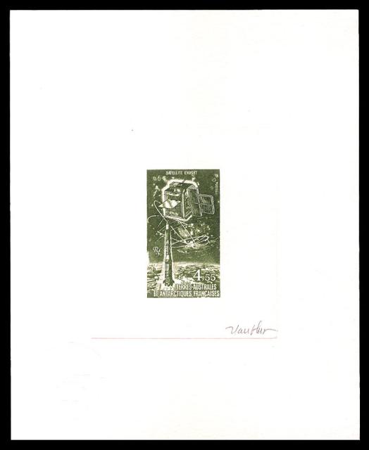 FSAT_1980_Yvert-Scott_unissued_4f55_unadopted_Satellite_Exosat_dark-olive-green_ab_AP