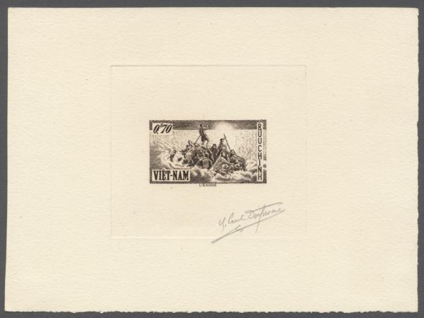 Sud_Vietnam_1955_Yvert_32a-Scott_30_unadopted_Exodus_with_inscription_dark-brown_ab_AP