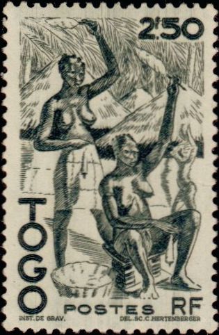 Togo_1947_Yvert_244-Scott_315_natives_2f50_IS