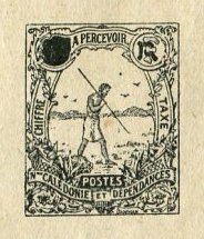 N_Caledonia_1906_Yvert_Taxe_16a-Scott_J16_unadopted_native_1er_etat_black_typo_a_AP_detail