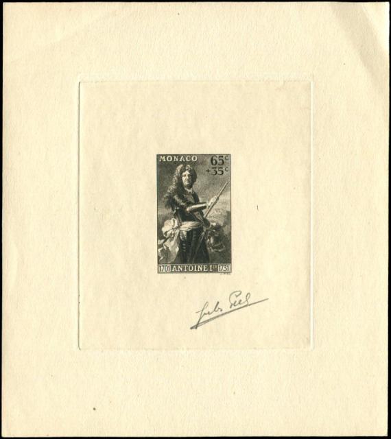 Monaco_1939_Yvert_189a-Scott_B30_unadopted_Antoine_1er_65c_+_35c_black_ab_AP