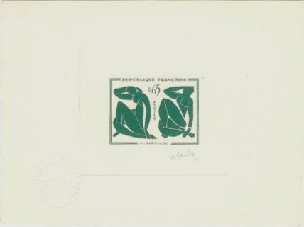 France_1961_Yvert_1320-Scott_1016_dark-green_b