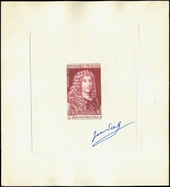 France_1965_Yvert_1442-Scott_B387_etat_red-brown