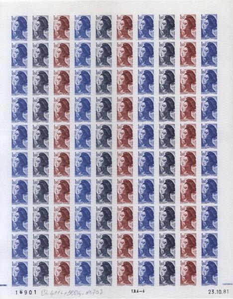 France_1981_Yvert_2187-Scott_full_sheet_a