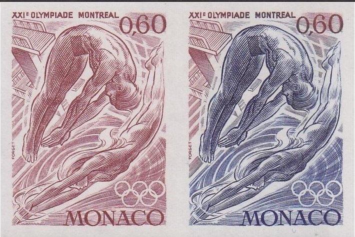 Monaco_1976_Yvert_1057-Scott_1025_pair_a