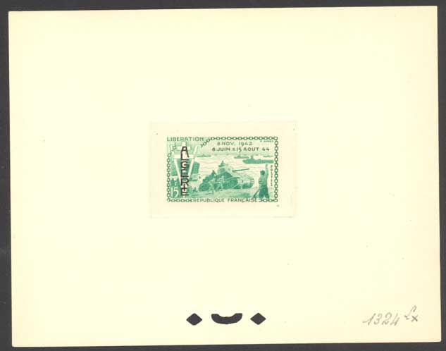 Algeria_1954_Yvert_312a-Scott_B74_Liberation_unissued_overprint_green_1324_Lx_CP