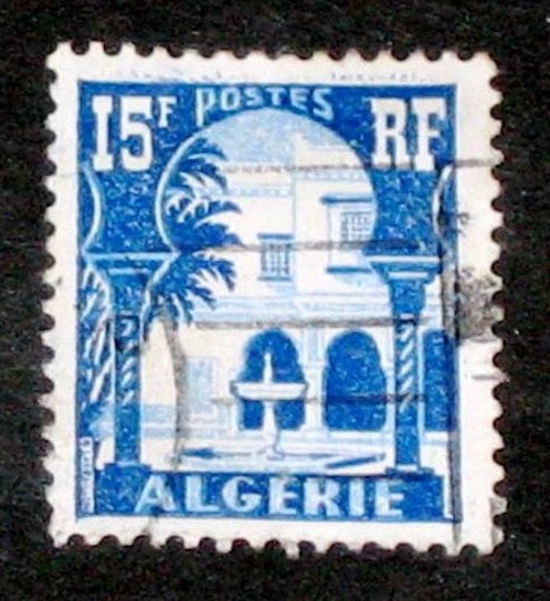 Algeria_1954_Yvert_314-Scott_258_15f_Musee_du_Bardo_a_IS