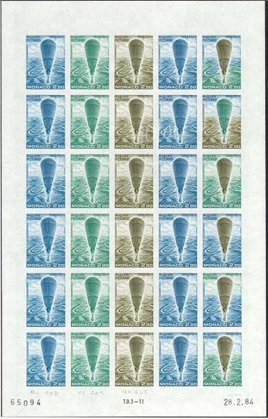 Monaco_1984_Yvert_1427-Scott_1433_full_sheet_eb