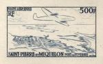 St_Pierre_1956_Yvert_PA23a-Scott_C20_unadopted_plane_1er_etat_blue_aa_AP_detail