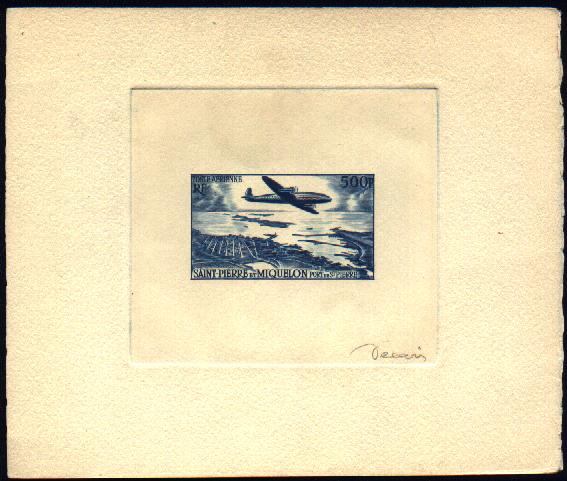 St_Pierre_1956_Yvert_PA23a-Scott_C20_unadopted_plane_blue_bb_AP