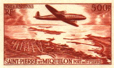 St_Pierre_1956_Yvert_PA23a-Scott_C20_unadopted_plane_red-brown_bb_AP_detail