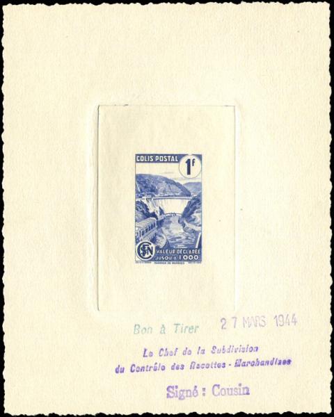 France_1944_Yvert_Colis_Postaux_216A-Scott_blue