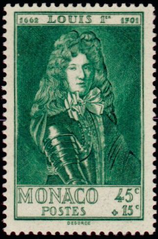 Monaco_1939_Yvert_187-Scott_B28_Louis_1er_45c_+_15c_b_IS