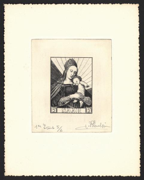 Saar_1954_Yvert_331-Scott_250_1er_etat_black