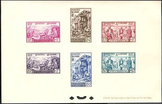 Algeria_1954_Yvert_319-24-Scott_B76-81