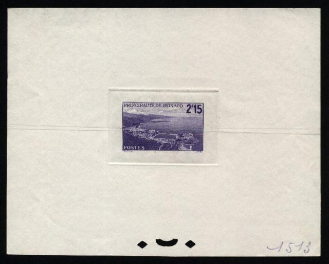 Monaco_1939_Yvert_179a-Scott_170_unissued_2f15_Rade_de_Monte-Carlo_violet_1513_CP