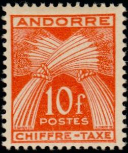 Andorra_1945_Yvert_Taxe_30-Scott_J30_typo