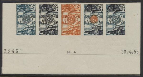 Tunisia_1955_Yvert_393-Scott_262_five_e
