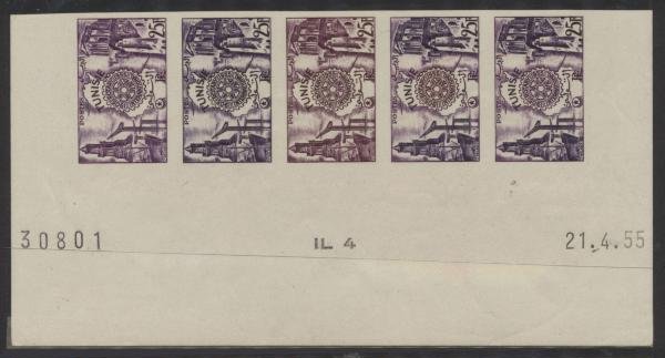 Tunisia_1955_Yvert_393-Scott_262_five_f