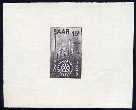 Saar_1955_Yvert_340a-Scott_254_unissued_in_TD_Rotary_International_black_gummed_b_ESS