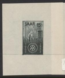 Saar_1955_Yvert_340a-Scott_254_unissued_in_TD_Rotary_International_black_gummed_c_ESS