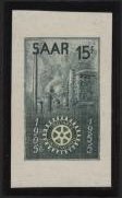 Saar_1955_Yvert_340a-Scott_254_unissued_in_TD_Rotary_International_blue-green_gummed_ESS